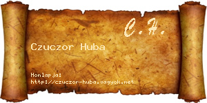 Czuczor Huba névjegykártya